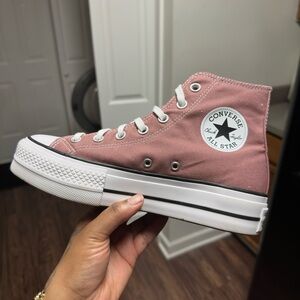 Converse Women's Dusty Pink High-Tops platform